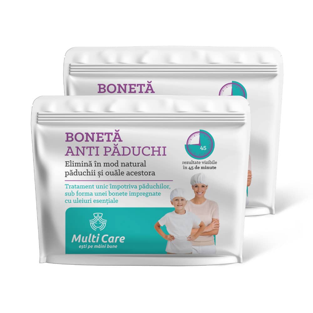 Tratament anti păduchi 2 bonete + pieptăn inclus